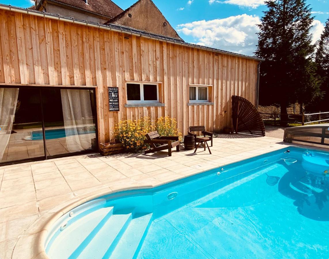 Pool House-L'Hirondelle De Sermizelles- Grand Jardin, Calme Et Nature Aux Portes Du Morvan エクステリア 写真